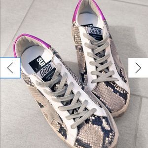 Golden Goose Superstar Snake-Print Sneakers